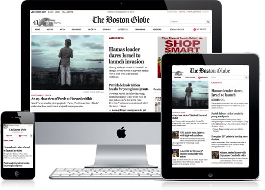 Responsive Web vs Native Apps - Boston Globe example